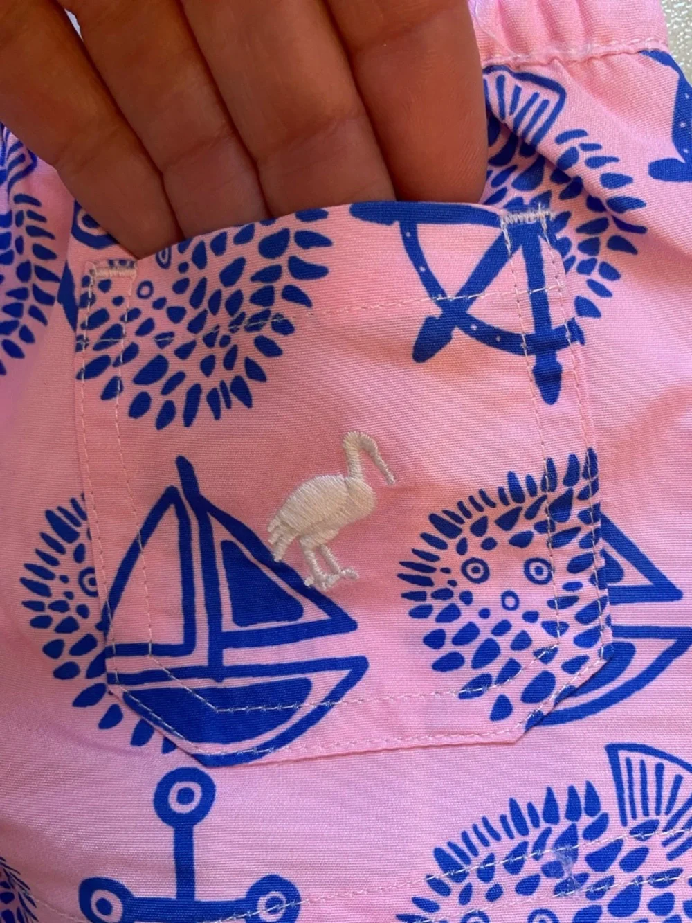 NWT The Beaufort Bonnet Company Coastal Tortola Print Swim Trunks Boys 0-6M